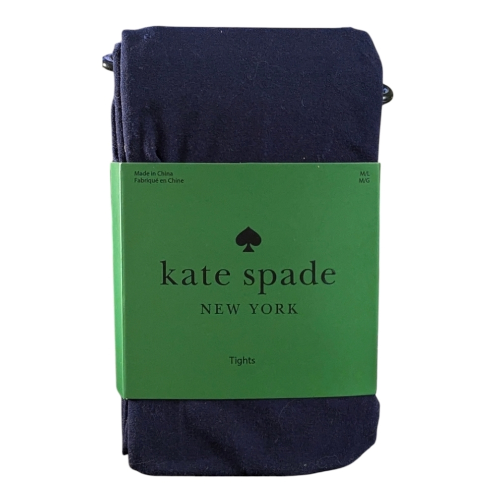 NWT BRAND NEW KATE SPADE New York Women's Blue Tights Pantyhose Accessories M/L